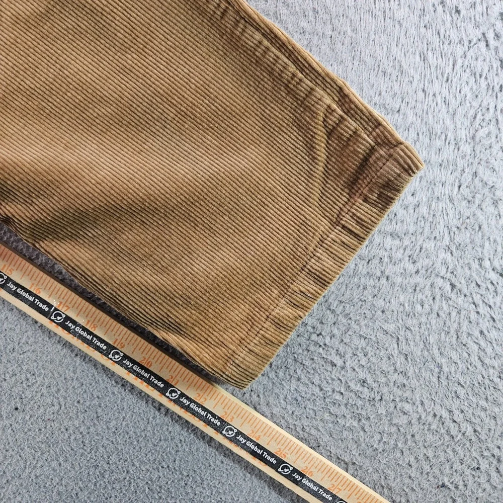Polo Ralph‎ Lauren Mens Corduroy Pants Tan Classic Fit Stretch 36x23 Cropped